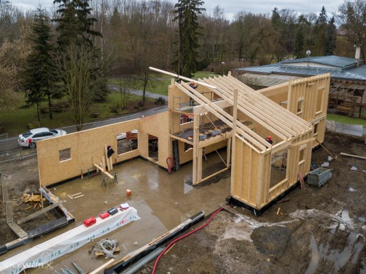 Výstavba nové skautské klubovny